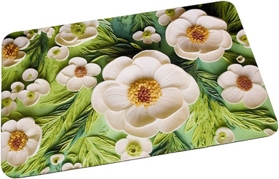 Zenon Rubber Bathroom Mat(Multicolor, Large)