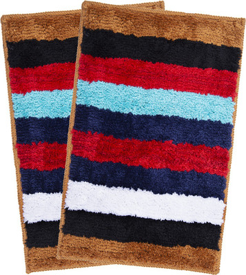 AAZEEM Microfiber Floor Mat(Multicolor, Free, Pack of 2)
