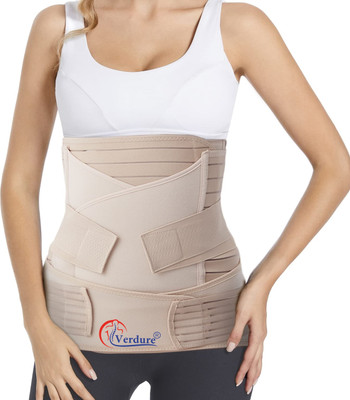 Verdure 3in1 Abdominal Weight Loss Belt After Delivery for Women(34''-40''size M) Abdominal Belt(Beige)