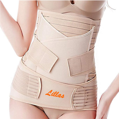 lillas 3 in 1 After C Section Post Pregnancy Tummy & Pelvic Belt Size L (40-46) Inch(Beige)