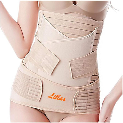 lillas 3-in-1 Post-Pregnancy Support Belt For After Delivery C-Sectionfor Abdomen(Beige)