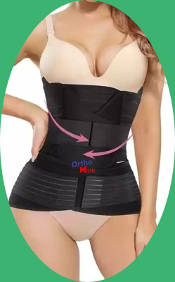 OrthoMark OrthoMark Multifunctional After Delivery Belt for C-Section/Normal Delivery XXL(Black)
