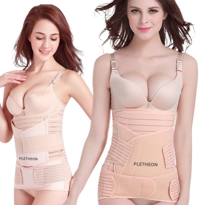 PLETHEON abdominal belt after delivery for tummy reduction Back & Abdomen Support Abdominal Belt(Beige)