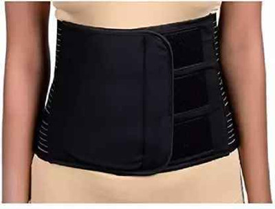 OrthoMark Abdominal Belt after delivery Waist belt for Women Men adjustable free size(Black)