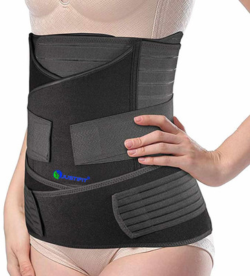JUSTIFIT Postpartum girdle 3 in 1 pregnancy belt after delivery back support for women Back / Lumbar Support(Black)