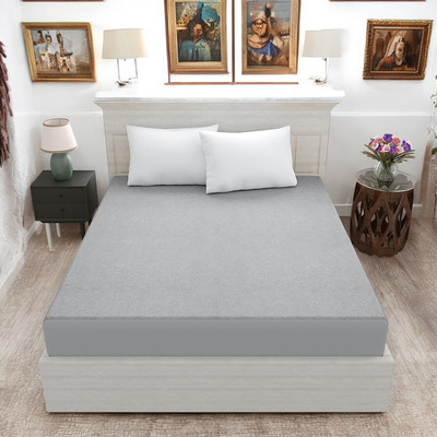 Luxurious Life Elastic Strap Single Size Mattress Cover(Grey)