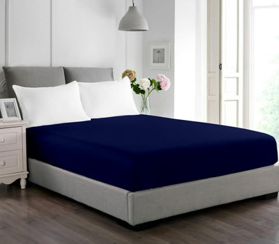 SleepyTek Double Size Fitted Terry Cotton Breathable, Waterproof Mattress Cover(Blue)