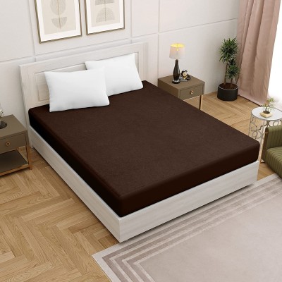 VERNIX Fitted King Size Breathable, Stretchable, Waterproof Mattress Cover(Brown)