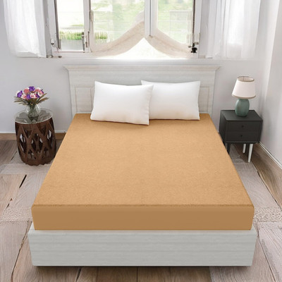 Luxurious Life Elastic Strap Single Size Mattress Cover(Beige)