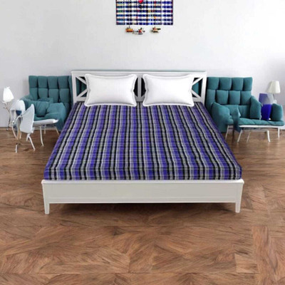 Mistik Zippered Single Size Breathable Mattress Cover(Blue)