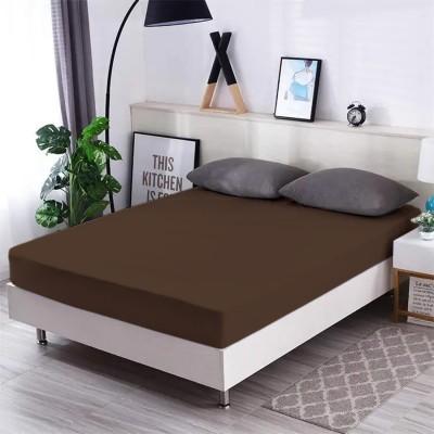 AVI Fitted Double Size Waterproof Mattress Cover(Brown)