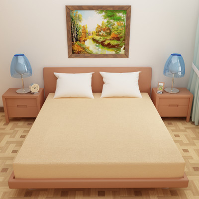 Glassiano Elastic Strap King Size Breathable, Stretchable, Waterproof Mattress Cover(Beige)