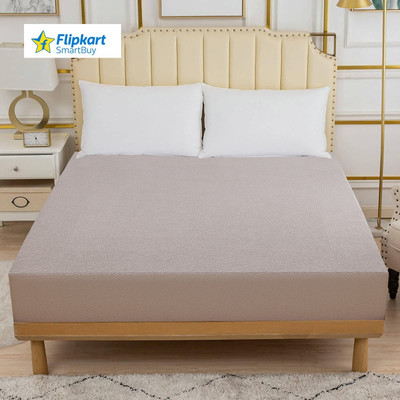 Flipkart SmartBuy Fitted Double Size Waterproof Mattress Cover(Grey)