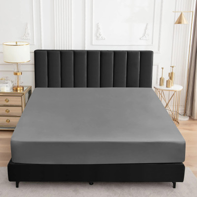EVOL Fitted Queen Size Waterproof Mattress Cover(Grey)