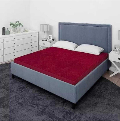 Rogers Elastic Strap Single Size Waterproof, Breathable, Stretchable Mattress Cover(Maroon)