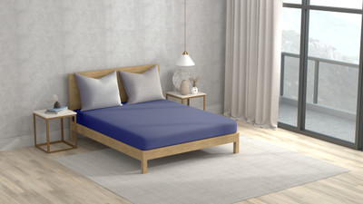 Raymond Home King Size Fitted Polyster Waterproof Mattress Cover(198 cm x 183 cm, Blue)