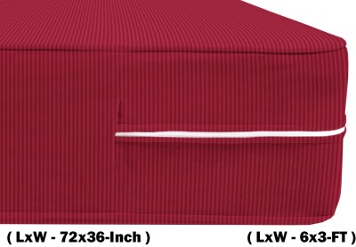 HOMEKART Zippered Single Size Mattress Cover(Red)