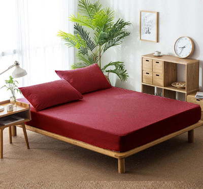 Fabicoo Fitted King Size Stretchable, Waterproof Mattress Cover(Maroon)