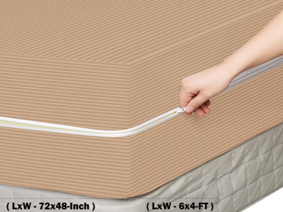 BSB HOME Zippered Queen Size Breathable Mattress Cover(Beige)
