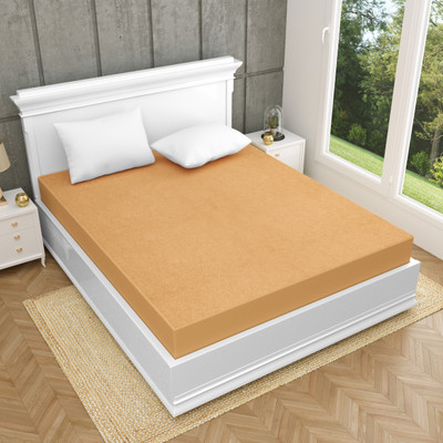 Shubastik Fitted King Size Mattress Cover(Yellow)