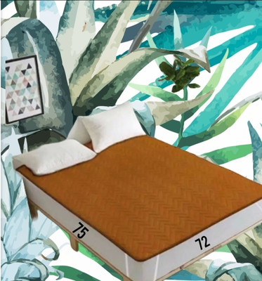 Khatu Shyam textiles Elastic Strap King Size Breathable, Waterproof Mattress Cover(Beige)