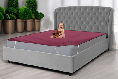 HomeStore-YEP Fitted King Size Waterproof Mattress Cover(Maroon)