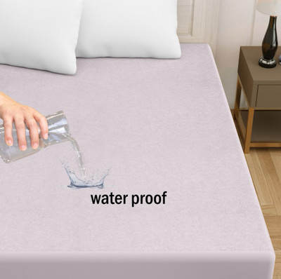AMIGOS Fitted King Size Waterproof, Stretchable Mattress Cover(Grey)