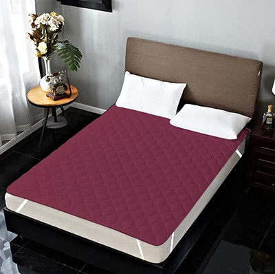 Comfowell Elastic Strap Single Size Waterproof Mattress Cover(Purple)