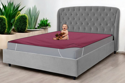 HomeStore-YEP Fitted King Size Waterproof Mattress Cover(Maroon)