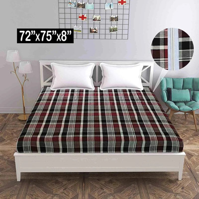 Dhawan Creations Zippered King Size Breathable Mattress Cover(Multicolor)