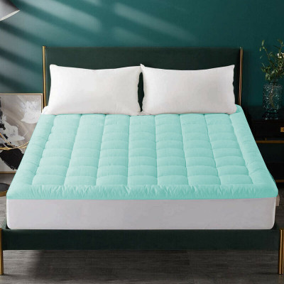 Cashmera Mattress Topper Single Size Breathable, Stretchable, Waterproof Mattress Cover(Blue)