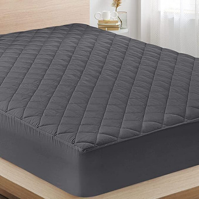 EVOL Double Size Fitted Polycotton Waterproof Mattress Cover(Grey)