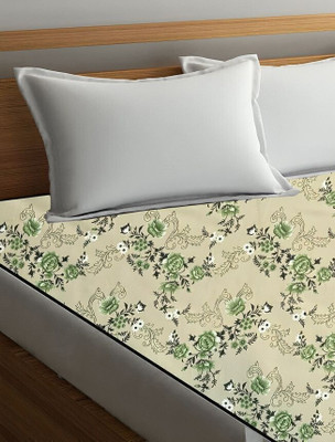 Gudheniya Enterprises King Size Elastic Strap Polycotton Waterproof Mattress Cover(Green)