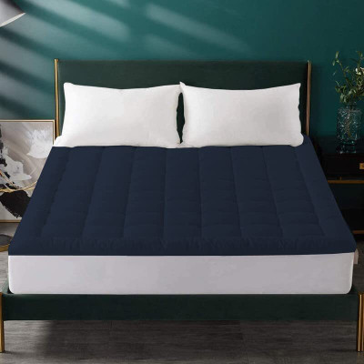 Comfowell Mattress Topper Single Size Stretchable, Waterproof Mattress Cover(Blue)