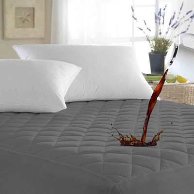 AYKA Fitted Double Size Waterproof, Breathable, Stretchable Mattress Cover(Grey)