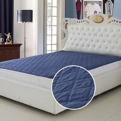 KRAZE Elastic Strap King Size Breathable, Stretchable, Waterproof Mattress Cover(Blue)