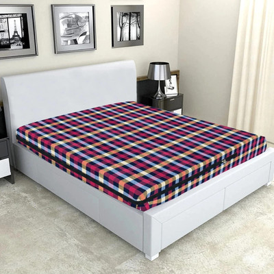 Wings Star King Size Zippered Cotton Breathable, Stretchable Mattress Cover(Red)