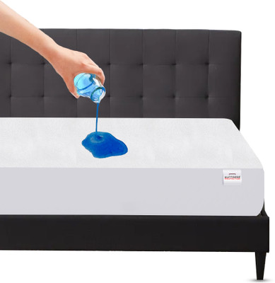 Mattress Protector King Size Fitted Terry Cotton Breathable, Stretchable, Waterproof Mattress Cover(White)