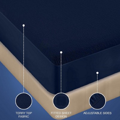 Ultrasleep Elastic Strap Single Size Waterproof Mattress Cover(Blue)