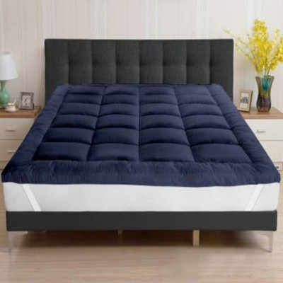 Texlux Mattress Topper Double Size Waterproof Mattress Cover(Blue)