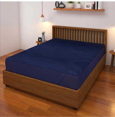Rogers Elastic Strap Single Size Stretchable, Breathable, Waterproof Mattress Cover(Blue)