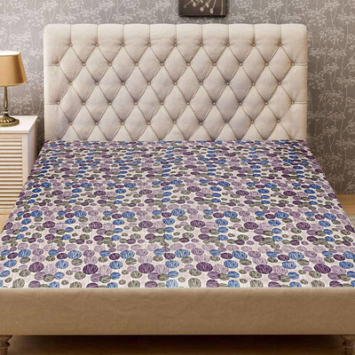 KUBER INDUSTRIES Fitted Double Size Mattress Cover(Blue)