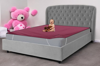 HomeStore-YEP Fitted King Size Waterproof Mattress Cover(Maroon)