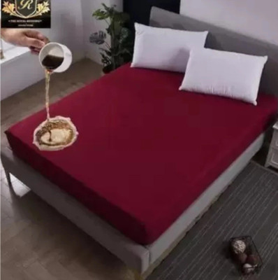 KPS Fitted King Size Breathable, Stretchable, Waterproof Mattress Cover(Maroon)