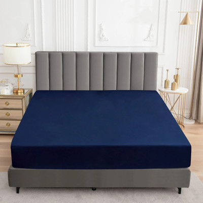 EVOL Fitted Single Size Waterproof Mattress Cover(Blue)