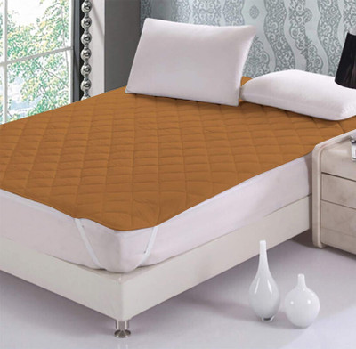 Relaxfeel Elastic Strap Single Size Waterproof Mattress Cover(Brown)