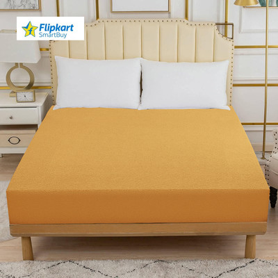 Flipkart SmartBuy Fitted Single Size Waterproof Mattress Cover(Gold)