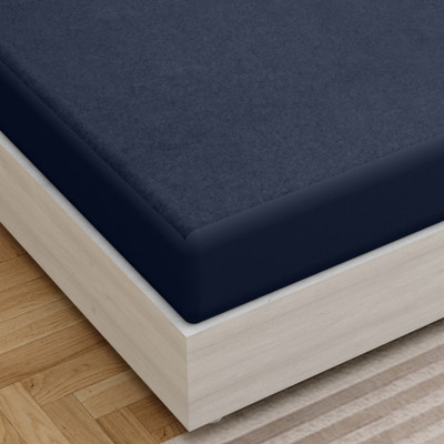 AMIGOS Fitted Double Size Breathable, Stretchable, Waterproof Mattress Cover(Blue)
