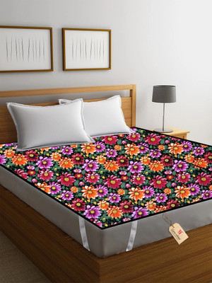 GURU ISHMA Elastic Strap Double Size Waterproof Mattress Cover(Multicolor)