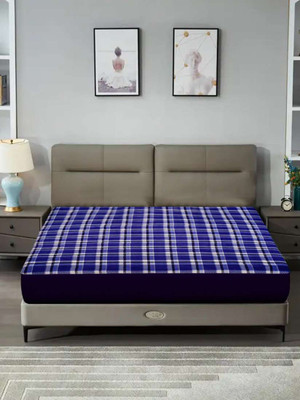 UPBED Zippered Single Size Breathable, Stretchable Mattress Cover(Blue)